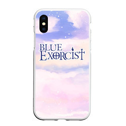 Чехол iPhone XS Max матовый Blue Exorcist sky clouds, цвет: 3D-белый