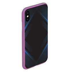 Чехол iPhone XS Max матовый Треугольная симметрия, цвет: 3D-фиолетовый — фото 2