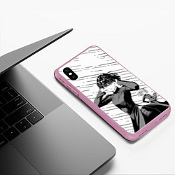 Чехол iPhone XS Max матовый Фубуки и Тацумаки, цвет: 3D-розовый — фото 2