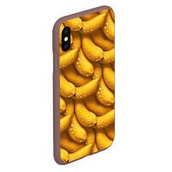 Чехол iPhone XS Max матовый Сочная текстура из бананов, цвет: 3D-коричневый — фото 2