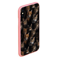 Чехол iPhone XS Max матовый Паттерн из котов, цвет: 3D-баблгам — фото 2