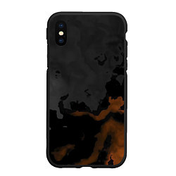 Чехол iPhone XS Max матовый Темнота, цвет: 3D-черный