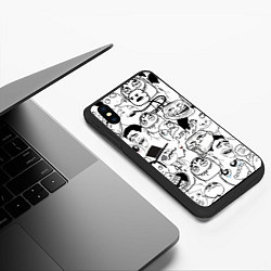 Чехол iPhone XS Max матовый Сборник мемов, цвет: 3D-черный — фото 2