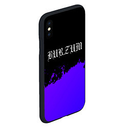 Чехол iPhone XS Max матовый Burzum purple grunge, цвет: 3D-черный — фото 2