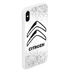 Чехол iPhone XS Max матовый Citroen с потертостями на светлом фоне, цвет: 3D-белый — фото 2