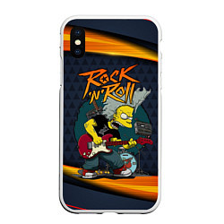 Чехол iPhone XS Max матовый Simpsons RocknRoll