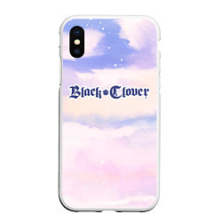 Чехол iPhone XS Max матовый Black Clover sky clouds