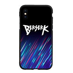 Чехол iPhone XS Max матовый Berserk stream, цвет: 3D-черный