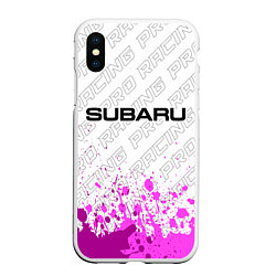 Чехол iPhone XS Max матовый Subaru pro racing: символ сверху