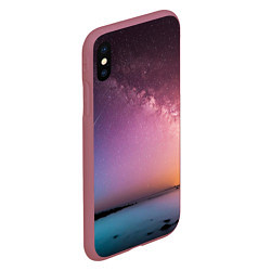 Чехол iPhone XS Max матовый Магический космос, цвет: 3D-малиновый — фото 2