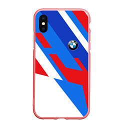 Чехол iPhone XS Max матовый BMW m colors, цвет: 3D-баблгам