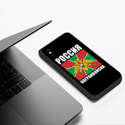 Чехол iPhone XS Max матовый Погранвойска России, цвет: 3D-черный — фото 2