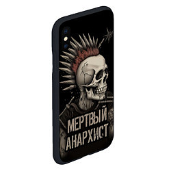 Чехол iPhone XS Max матовый Мертвый анархист панк, цвет: 3D-черный — фото 2