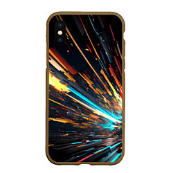 Чехол iPhone XS Max матовый Кубический взрыв, цвет: 3D-коричневый