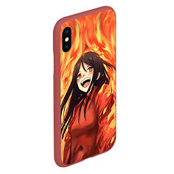 Чехол iPhone XS Max матовый Alma Wade fire, цвет: 3D-красный — фото 2