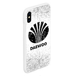 Чехол iPhone XS Max матовый Daewoo с потертостями на светлом фоне, цвет: 3D-белый — фото 2