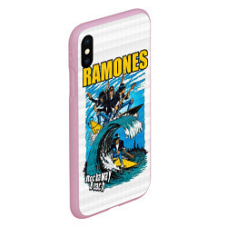 Чехол iPhone XS Max матовый Ramones rock away beach, цвет: 3D-розовый — фото 2