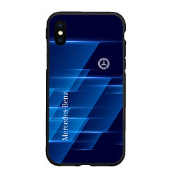 Чехол iPhone XS Max матовый Mercedes Benz sign, цвет: 3D-черный