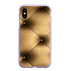 Чехол iPhone XS Max матовый Текстура обивки, цвет: 3D-светло-сиреневый