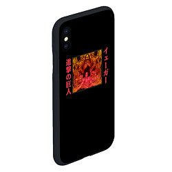 Чехол iPhone XS Max матовый Эрен Йегер: Титан-прародитель, цвет: 3D-черный — фото 2