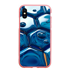 Чехол iPhone XS Max матовый Водяные наносоты, цвет: 3D-баблгам