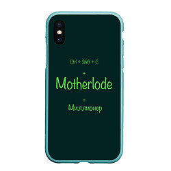 Чехол iPhone XS Max матовый Чит-код motherlode, цвет: 3D-мятный