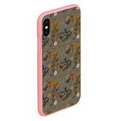 Чехол iPhone XS Max матовый Малиновки и зверобой, цвет: 3D-баблгам — фото 2