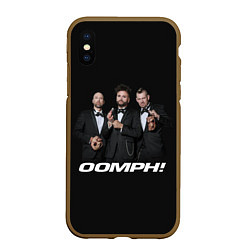 Чехол iPhone XS Max матовый Oomph band, цвет: 3D-коричневый