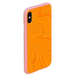 Чехол iPhone XS Max матовый Абстракция оранжевый, цвет: 3D-баблгам — фото 2