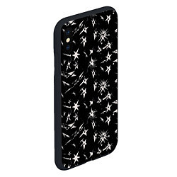 Чехол iPhone XS Max матовый Звездный принт, цвет: 3D-черный — фото 2
