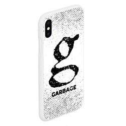 Чехол iPhone XS Max матовый Garbage с потертостями на светлом фоне, цвет: 3D-белый — фото 2