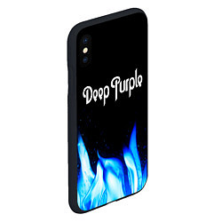 Чехол iPhone XS Max матовый Deep Purple blue fire, цвет: 3D-черный — фото 2