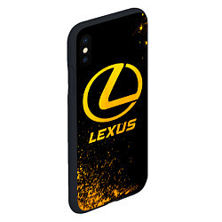 Чехол iPhone XS Max матовый Lexus - gold gradient, цвет: 3D-черный — фото 2