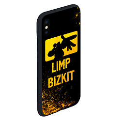 Чехол iPhone XS Max матовый Limp Bizkit - gold gradient, цвет: 3D-черный — фото 2