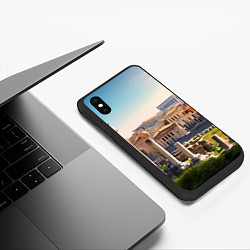 Чехол iPhone XS Max матовый Руины Рима, цвет: 3D-черный — фото 2