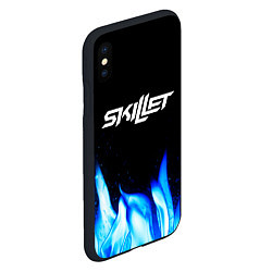 Чехол iPhone XS Max матовый Skillet blue fire, цвет: 3D-черный — фото 2