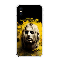 Чехол iPhone XS Max матовый Nirvana Graffiti, цвет: 3D-белый