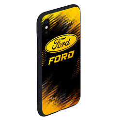 Чехол iPhone XS Max матовый Ford - gold gradient, цвет: 3D-черный — фото 2