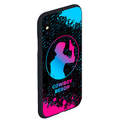 Чехол iPhone XS Max матовый Cowboy Bebop - neon gradient, цвет: 3D-черный — фото 2