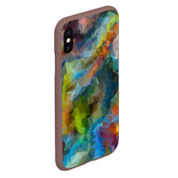 Чехол iPhone XS Max матовый Color pattern, цвет: 3D-коричневый — фото 2