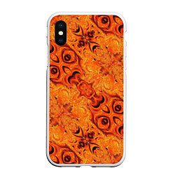 Чехол iPhone XS Max матовый Огненный идол, цвет: 3D-белый