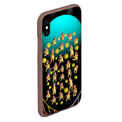 Чехол iPhone XS Max матовый Клоуны в лунной сети, цвет: 3D-коричневый — фото 2