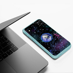 Чехол iPhone XS Max матовый Невесомость, цвет: 3D-мятный — фото 2