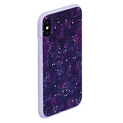 Чехол iPhone XS Max матовый Disco space, цвет: 3D-светло-сиреневый — фото 2