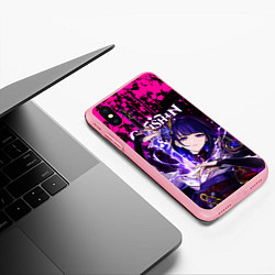 Чехол iPhone XS Max матовый Сёгун райден - геншин импакт - бог молний, цвет: 3D-баблгам — фото 2