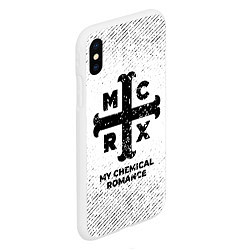 Чехол iPhone XS Max матовый My Chemical Romance с потертостями на светлом фоне, цвет: 3D-белый — фото 2