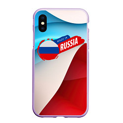 Чехол iPhone XS Max матовый Russia abstract