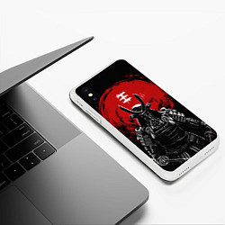 Чехол iPhone XS Max матовый Bloody Samurai, цвет: 3D-белый — фото 2