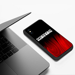 Чехол iPhone XS Max матовый Scorpions red plasma, цвет: 3D-черный — фото 2