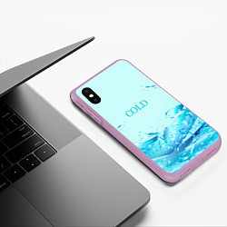 Чехол iPhone XS Max матовый Cold, цвет: 3D-сиреневый — фото 2